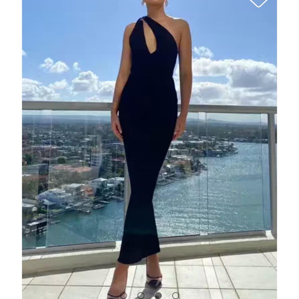 Scanlan Theodore Crepe Knit Turban Twist Gown